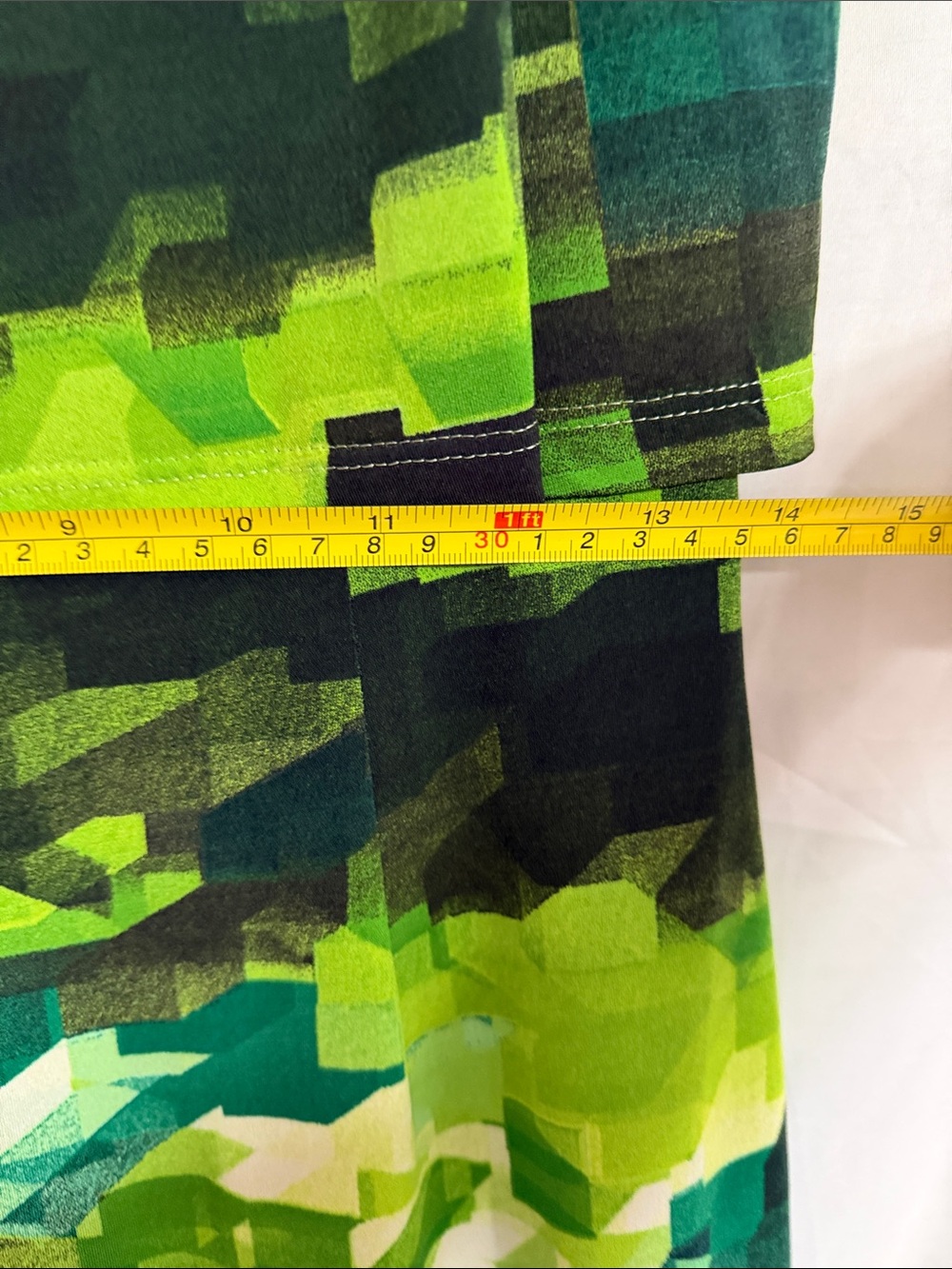 Frank Lyman Design Lime and Teal Pixel-Print Midi Dress - Picture 4 of 8